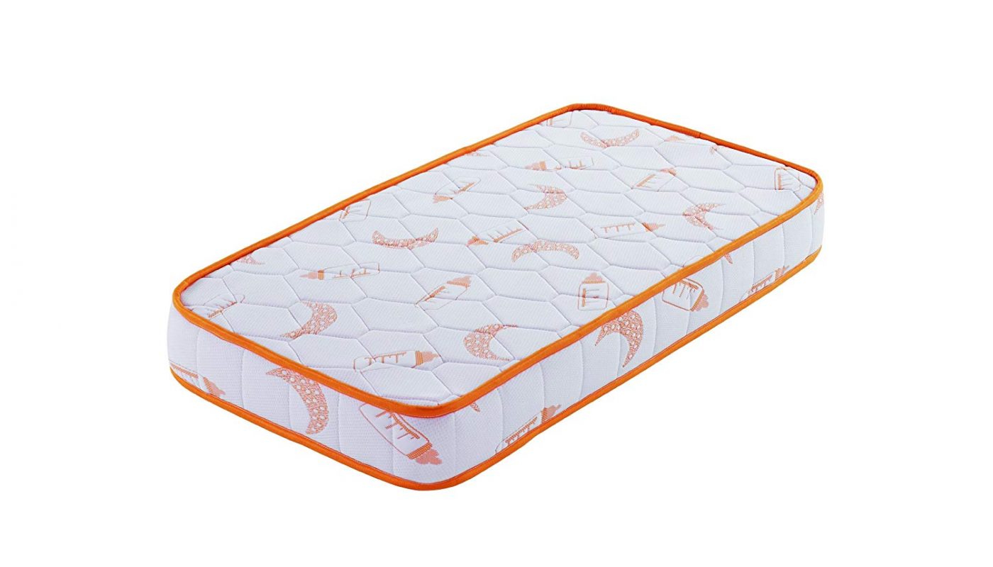 Colchón naranja bebé